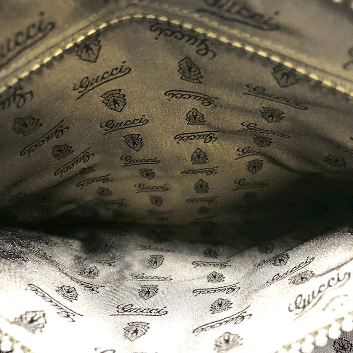 GUCCI グッチ 181093 クレスト ショルダーバッグ エナメル パテント レザー ブラック