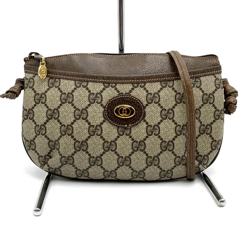 GUCCI グッチ 378 02 020 ショルダーバッグ GGスプリームキャンバス/PVC オールドグッチ ブラウン