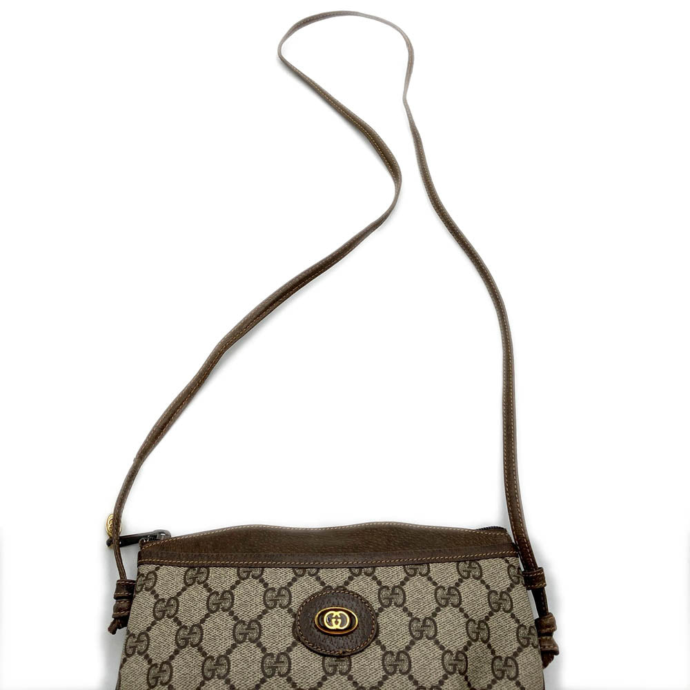 GUCCI グッチ 378 02 020 ショルダーバッグ GGスプリームキャンバス/PVC オールドグッチ ブラウン