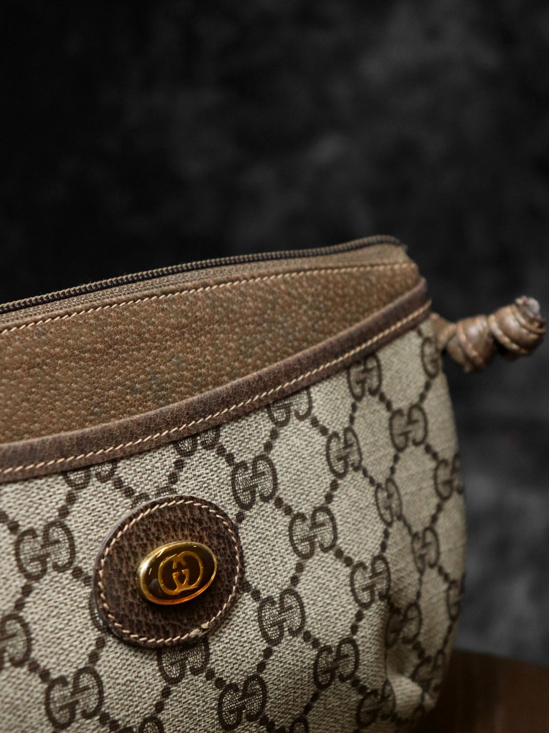 GUCCI グッチ 378 02 020 ショルダーバッグ GGスプリームキャンバス/PVC オールドグッチ ブラウン