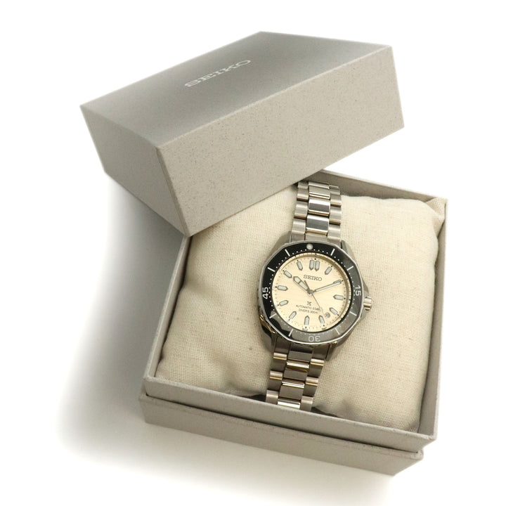 美品 SEIKO セイコー プロスペックス SBDC201/6R55-00J0 腕時計 自動巻き パールベージュ メンズ