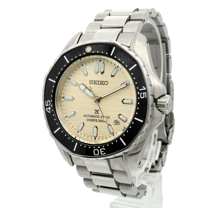 美品 SEIKO セイコー プロスペックス SBDC201/6R55-00J0 腕時計 自動巻き パールベージュ メンズ