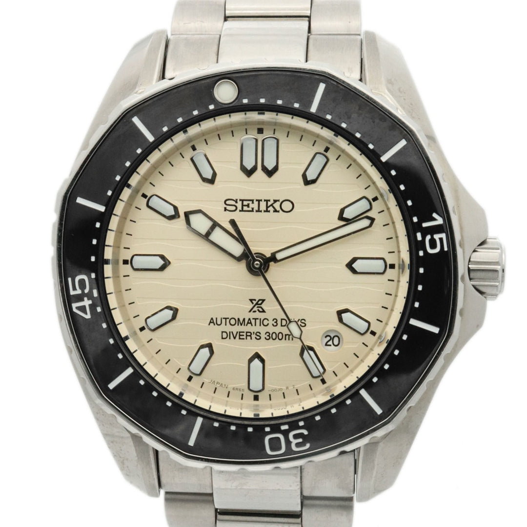 美品 SEIKO セイコー プロスペックス SBDC201/6R55-00J0 腕時計 自動巻き パールベージュ メンズ