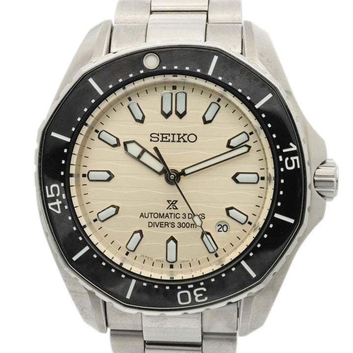 美品 SEIKO セイコー プロスペックス SBDC201/6R55-00J0 腕時計 自動巻き パールベージュ メンズ