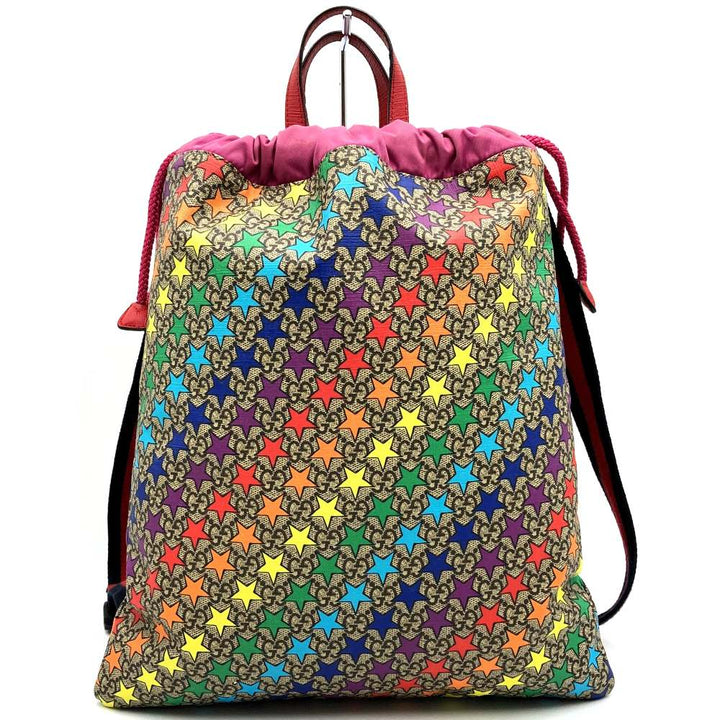 GUCCI グッチ チルドレンズ リュックサック デイパック レインボー スター GGスプリームキャンバス ピンク レッド 550775 キッズ