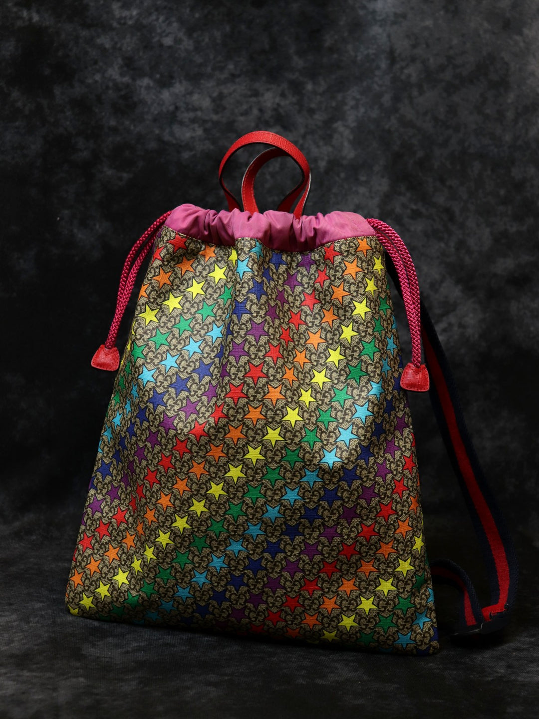 GUCCI グッチ チルドレンズ リュックサック デイパック レインボー スター GGスプリームキャンバス ピンク レッド 550775 キッズ
