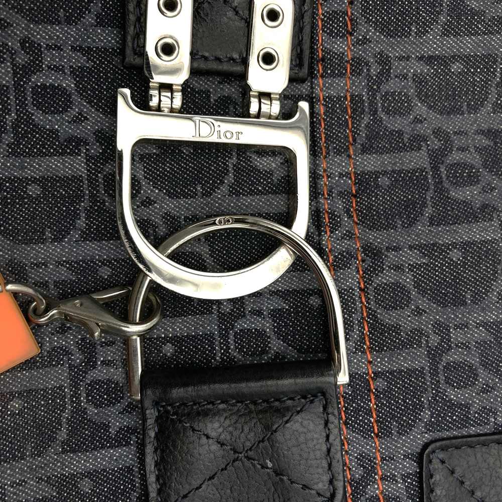 Dior ディオール トートバッグ トロッター フライトライン ネイビー/オレンジ キャンバス レザー