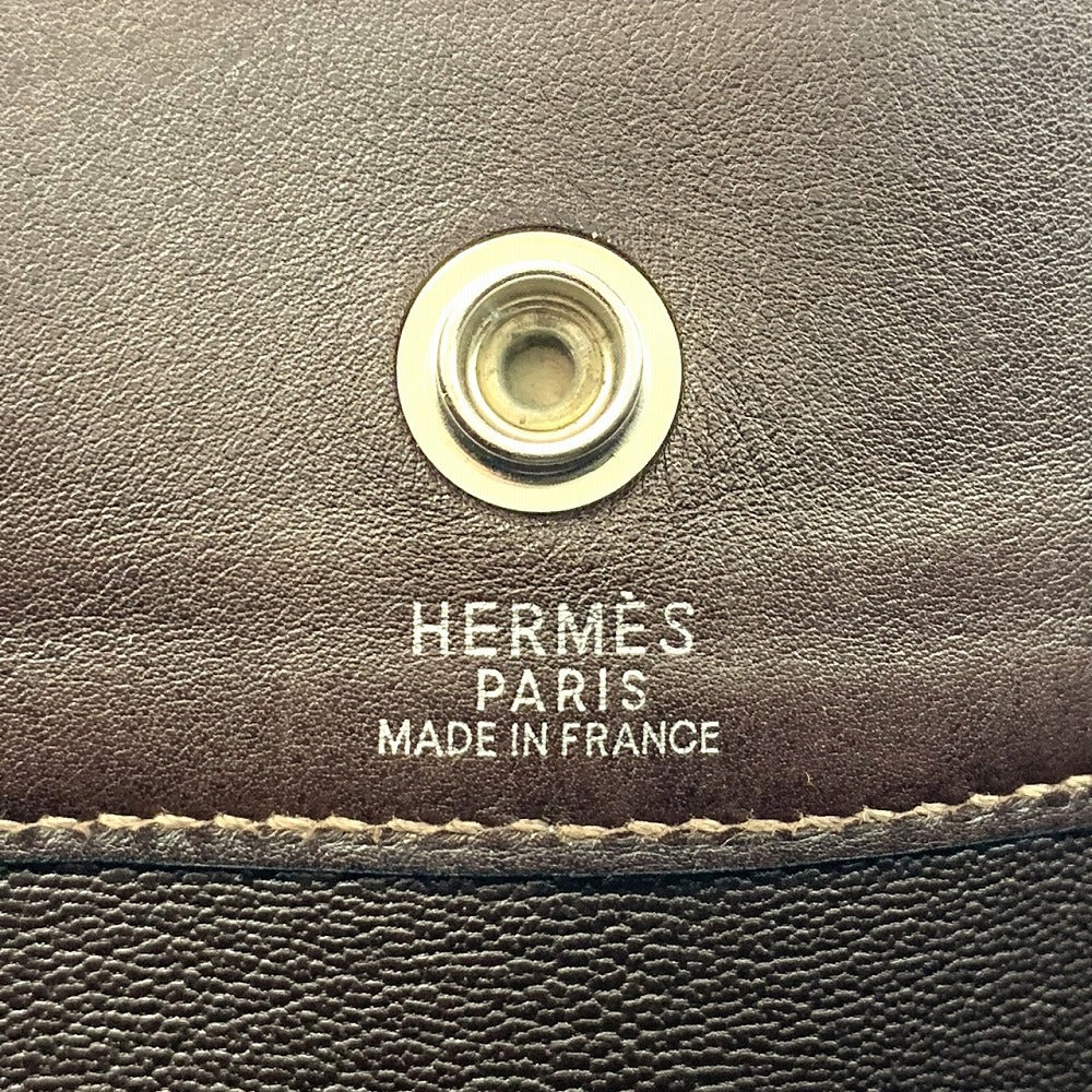 HERMES エルメス フールトゥMM ヴィブラート トートバッグ □E刻印 ビジネス A4入る レザー ブラウン ブルー