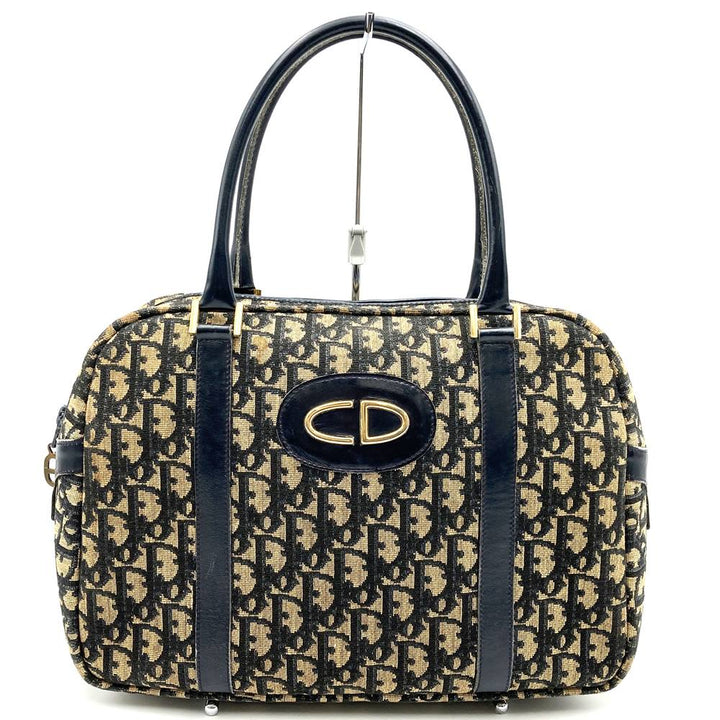 Dior ディオール トロッター ヴィンテージ ハンドバッグ ボストン ネイビー 紺 キャンバス