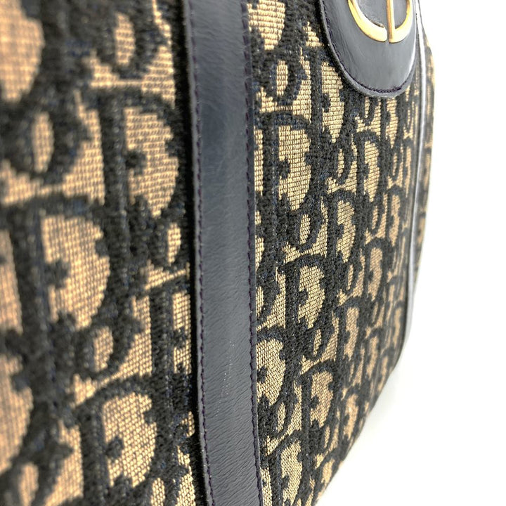Dior ディオール トロッター ヴィンテージ ハンドバッグ ボストン ネイビー 紺 キャンバス