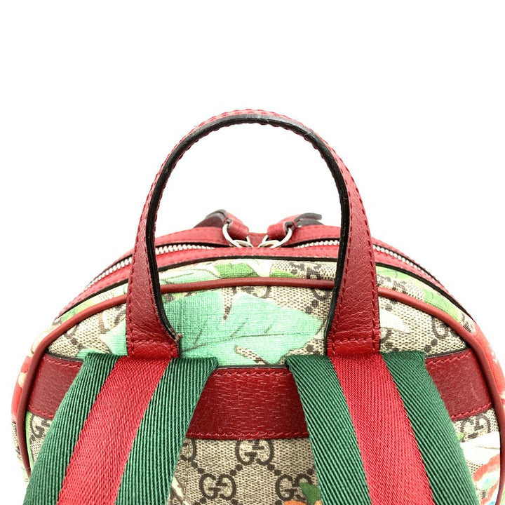 GUCCI グッチ 2016春夏ティアン 427042 リュック・デイパック 鳥花 マルチカラー グリーン/イエロー/レッド GGスプリームキャンバス/レザー