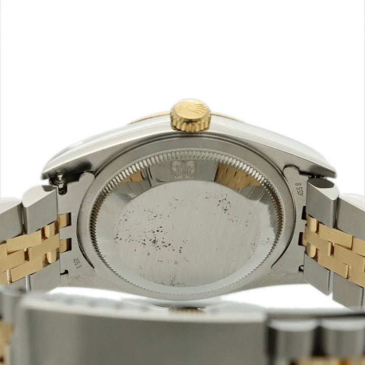ROLEX ロレックス 腕時計 16233G デイトジャスト W番 10Pダイヤ K18 YG 自動巻き ホワイト メンズ