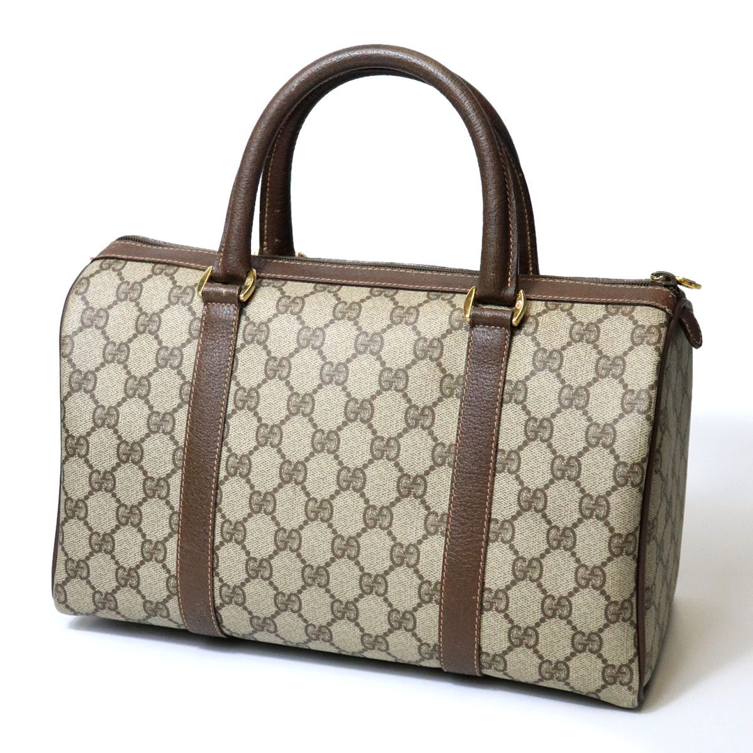 GUCCI グッチ ボストンバッグ ハンドバッグ ブラウン GGスプリーム シェリー オールドグッチ ヴィンテージ