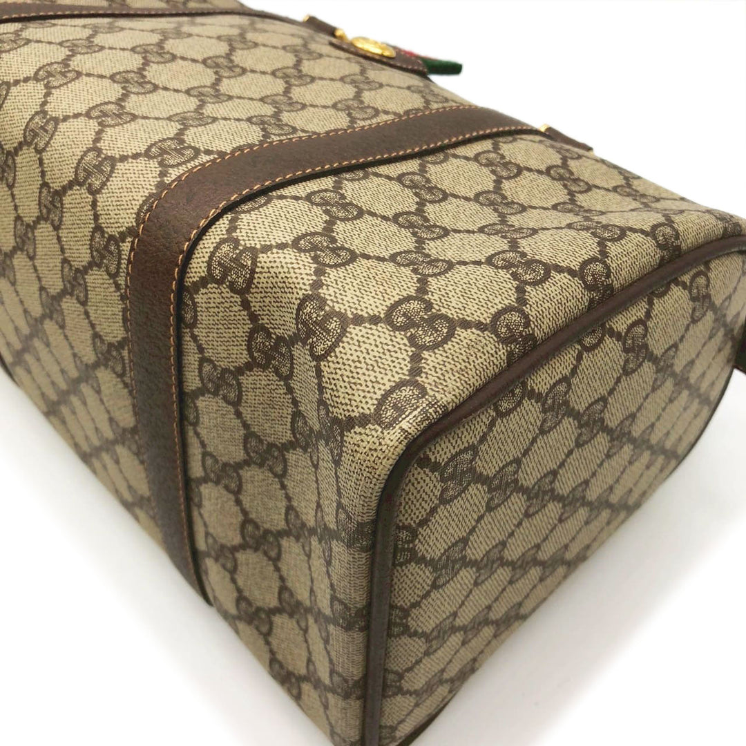 GUCCI グッチ ボストンバッグ ハンドバッグ ブラウン GGスプリーム シェリー オールドグッチ ヴィンテージ