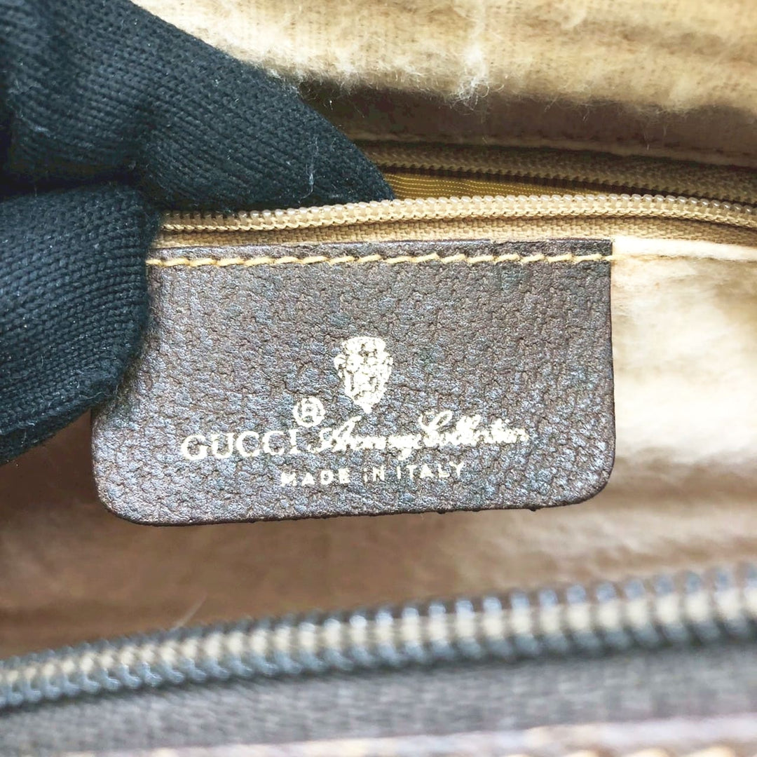 GUCCI グッチ ボストンバッグ ハンドバッグ ブラウン GGスプリーム シェリー オールドグッチ ヴィンテージ