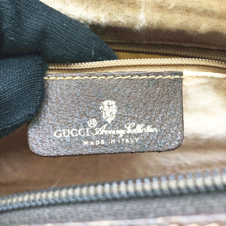 GUCCI グッチ ボストンバッグ ハンドバッグ ブラウン GGスプリーム シェリー オールドグッチ ヴィンテージ
