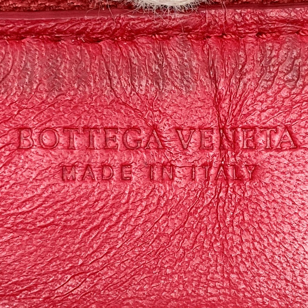 BOTTEGAVENETA ボッテガヴェネタ イントレチャート 長財布 ラウンドファスナー 財布 ウォレット レザー レッド