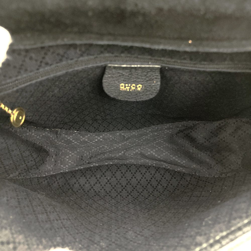 GUCCI グッチ 003 2113 0034 ホースビット ボディバッグ ショルダーバッグ スウェード レザー ブラック ヴィンテージ
