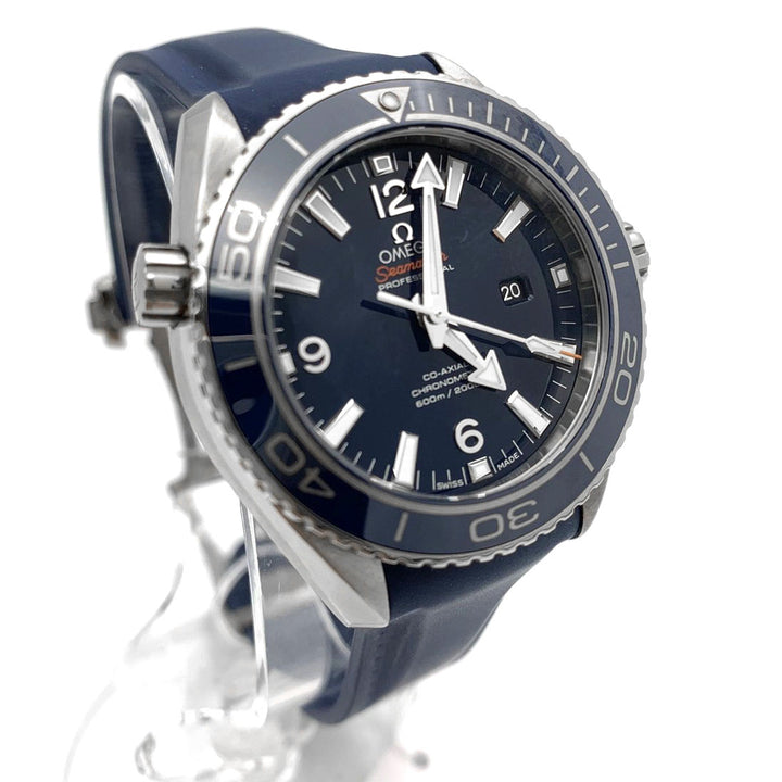 美品 OMEGA オメガ シーマスター プラネットオーシャン デイト 600M 232.92.38.20.03.001 腕時計 コーアクシャル 自動巻き ブルー
