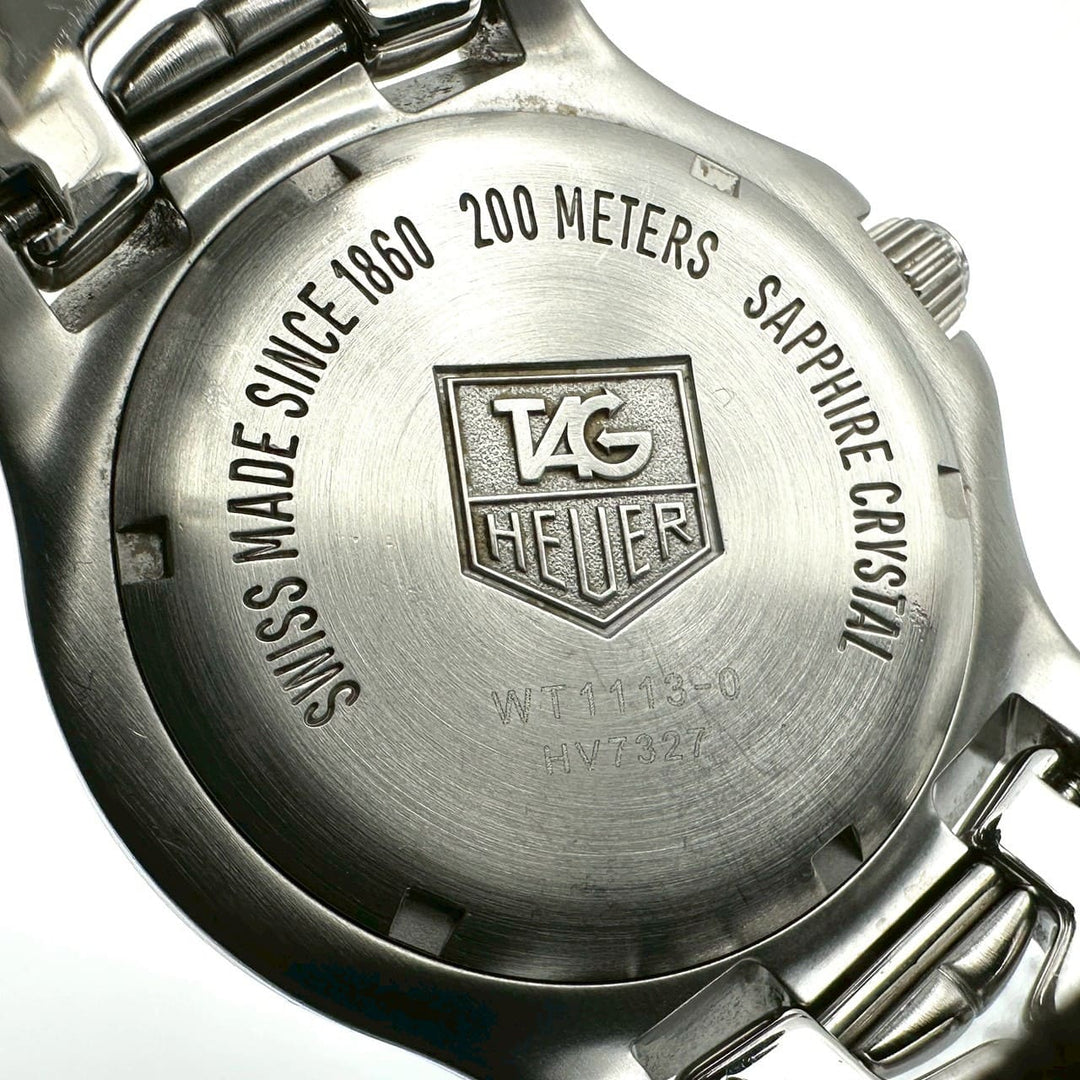 磨き済 TAG HEUER タグホイヤー リンク デイト WT1113-0 余りコマあり 腕時計 クォーツ SS ブルー