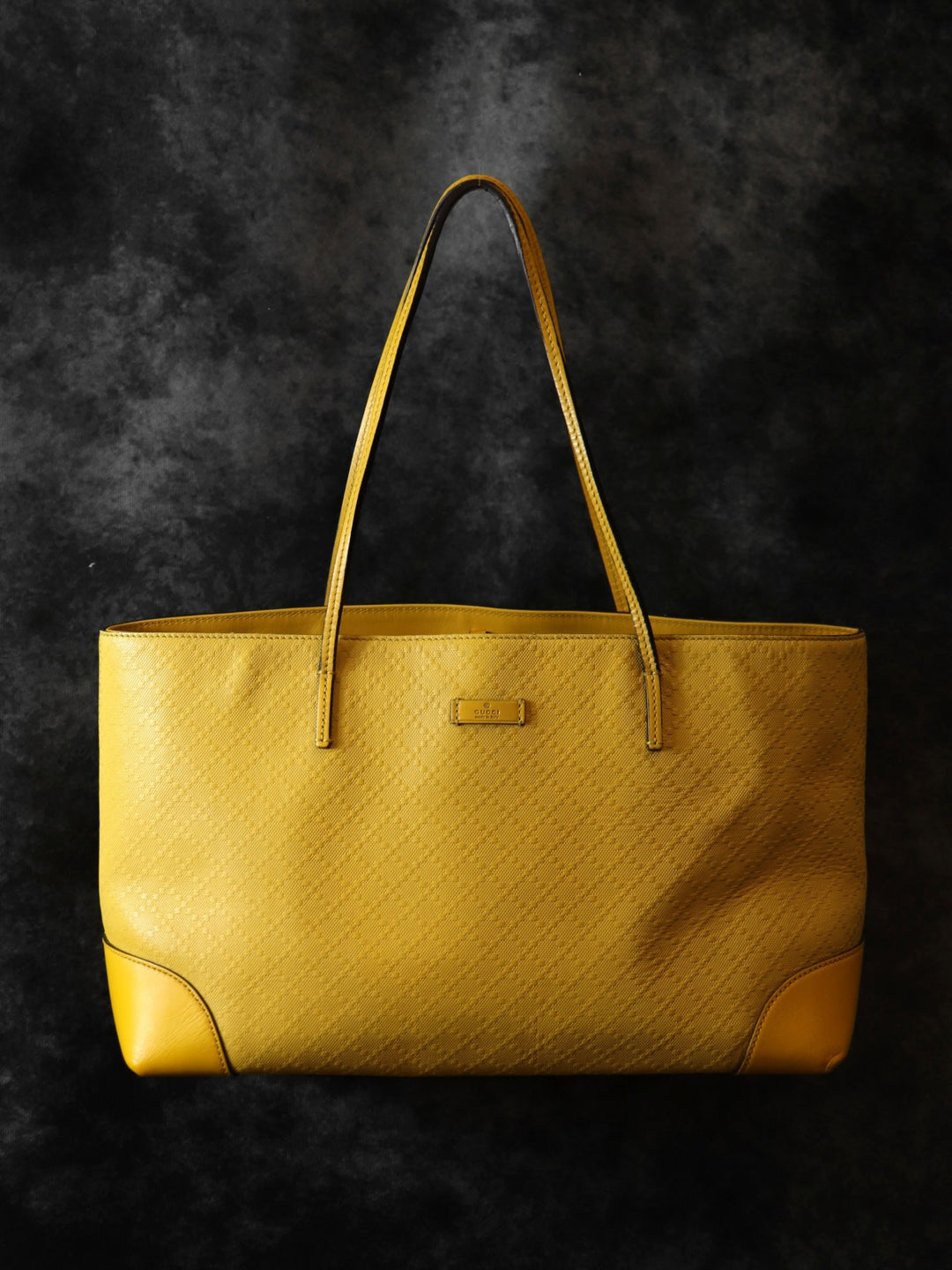 GUCCI グッチ 353397 トートバッグ ショルダーバッグ ディアマンテ レザー イエロー 黄 	 ブランド