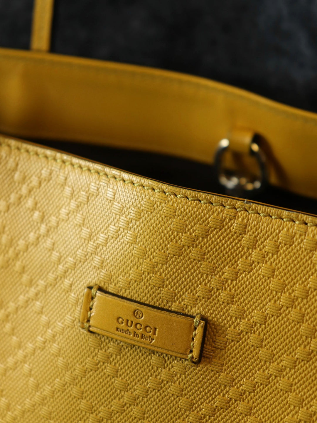 GUCCI グッチ 353397 トートバッグ ショルダーバッグ ディアマンテ レザー イエロー 黄 	 ブランド