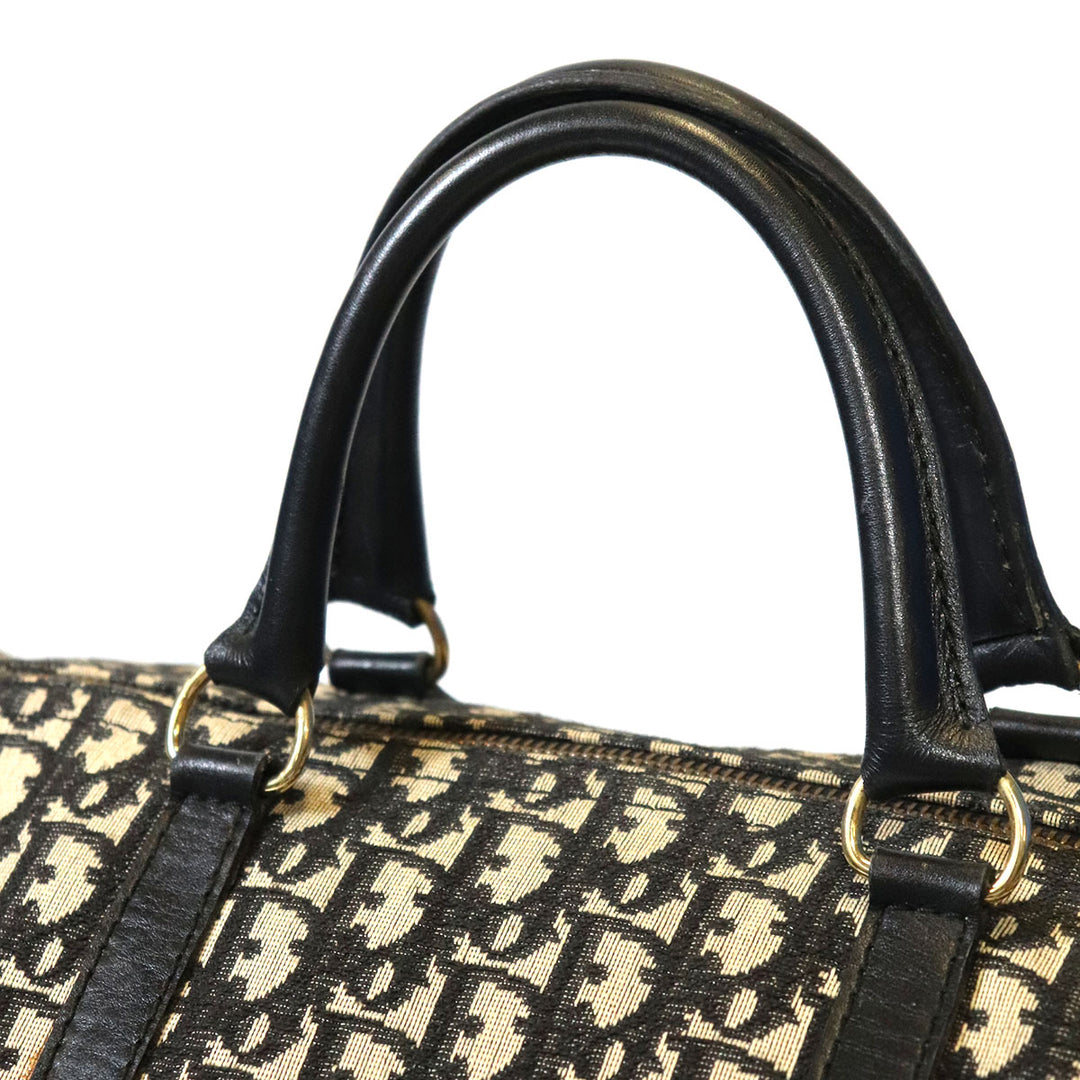 Dior ディオール トロッター ボストンバッグ 幅約40cm キャンバス/レザー ネイビー