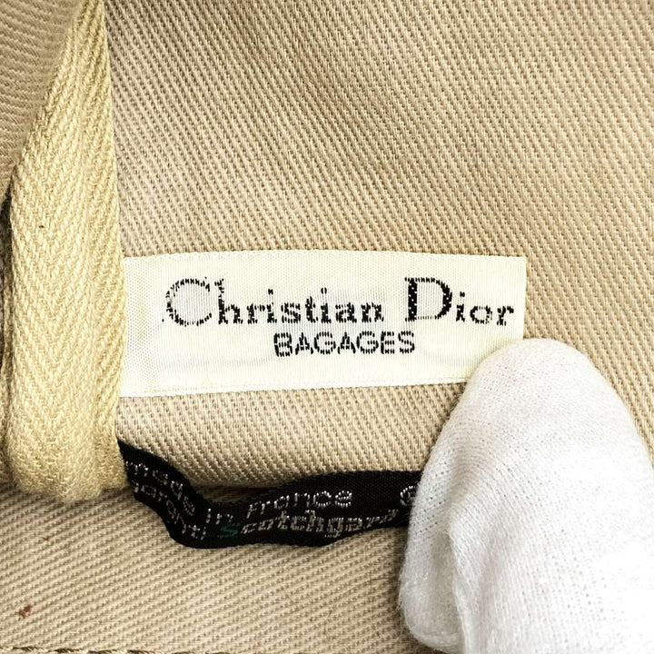 Dior ディオール トロッター ボストンバッグ 幅約40cm キャンバス/レザー ネイビー