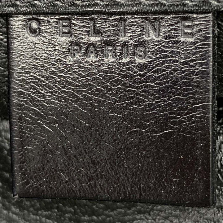 CELINE セリーヌ マカダム サークルハンドル MC97/2 ハンドバッグ PVC/レザー ブラック