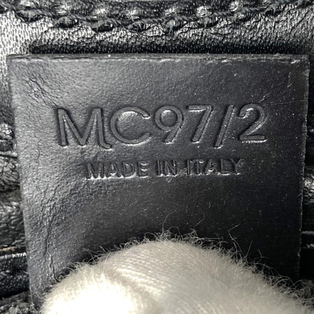 CELINE セリーヌ マカダム サークルハンドル MC97/2 ハンドバッグ PVC/レザー ブラック