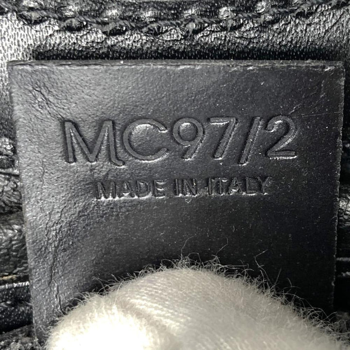 CELINE セリーヌ マカダム サークルハンドル MC97/2 ハンドバッグ PVC/レザー ブラック