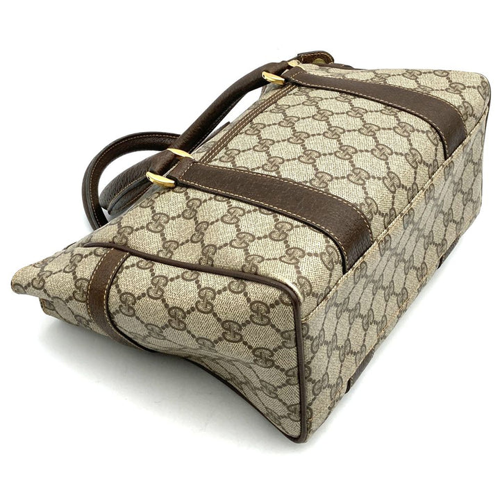 GUCCI グッチ ハンドバッグ GGスプリーム レザー ブラウン オールド ヴィンテージ