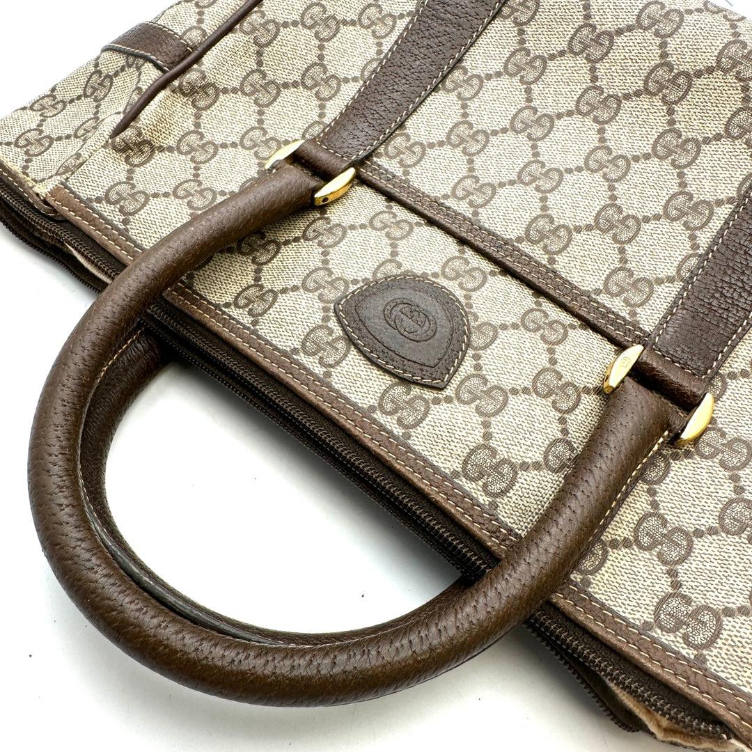 GUCCI グッチ ハンドバッグ GGスプリーム レザー ブラウン オールド ヴィンテージ