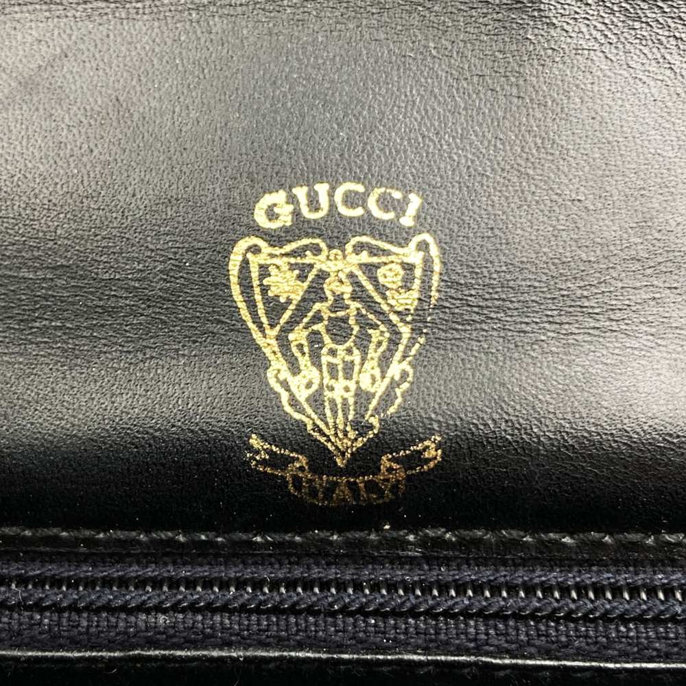 GUCCI グッチ ショルダーバッグ マイクロGG キャンバス レザー ブラック ヴィンテージ