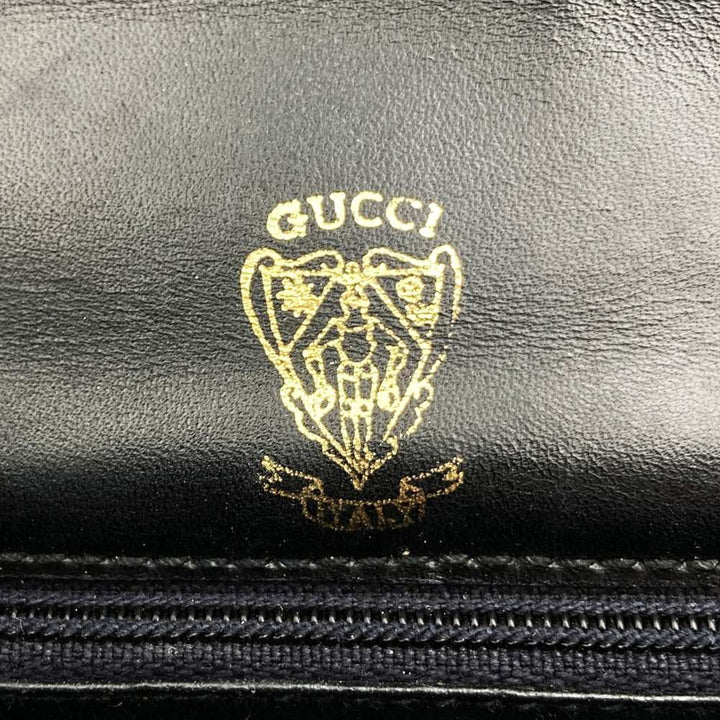 GUCCI グッチ ショルダーバッグ マイクロGG キャンバス レザー ブラック ヴィンテージ