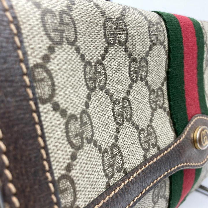 GUCCI オールドグッチ41 001 3087 25クラッチバッグ セカンドバッグ ヴィンテージ アクセコ GGスプリームブラウン