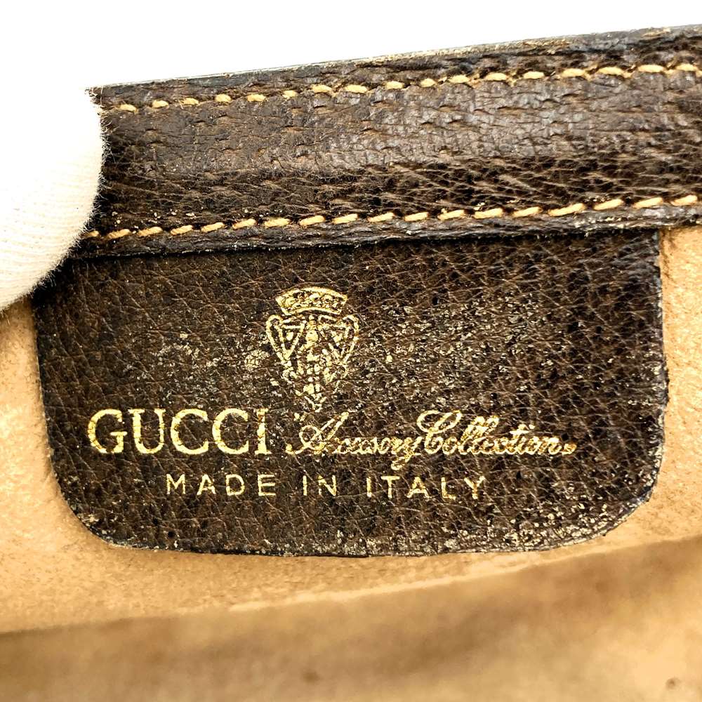 GUCCI オールドグッチ41 001 3087 25クラッチバッグ セカンドバッグ ヴィンテージ アクセコ GGスプリームブラウン