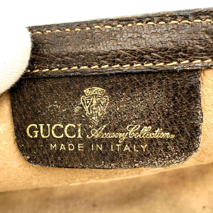 GUCCI オールドグッチ41 001 3087 25クラッチバッグ セカンドバッグ ヴィンテージ アクセコ GGスプリームブラウン