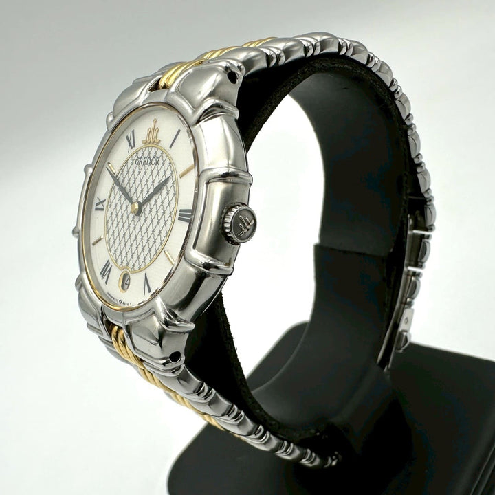 SEIKO セイコー 腕時計 クレドール エントラータ 9579-6000 クォーツ SS ホワイト ゴールド ブランド