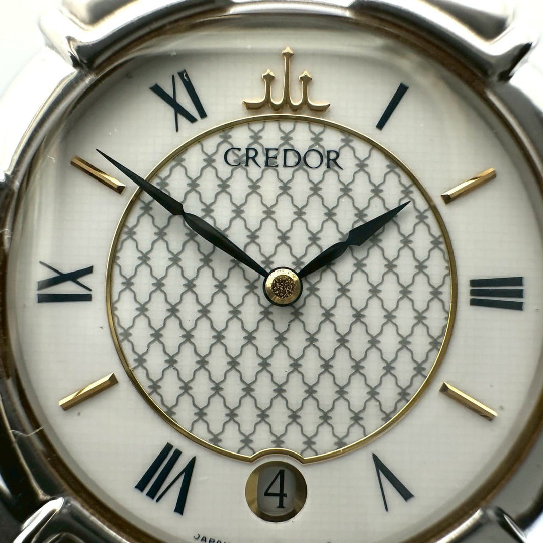 SEIKO セイコー 腕時計 クレドール エントラータ 9579-6000 クォーツ SS ホワイト ゴールド ブランド