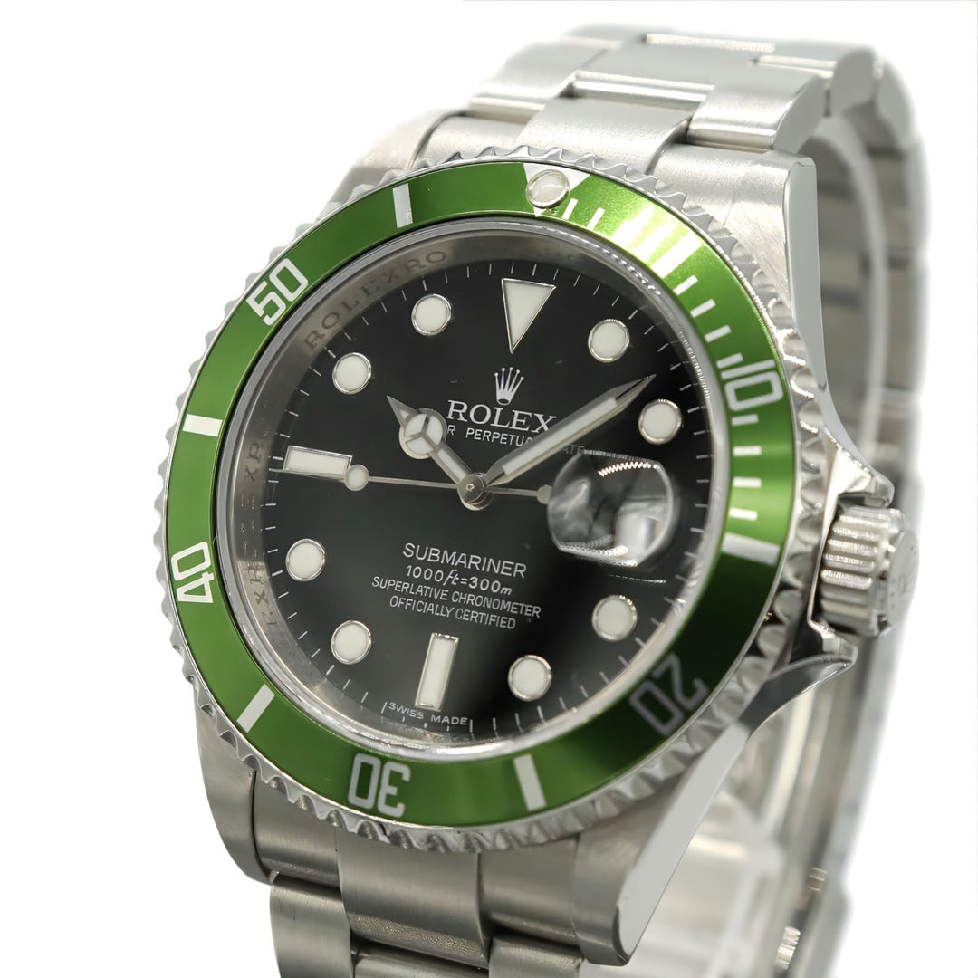 美品 ROLEX ロレックス サブマリーナデイト 16610LV 腕時計 自動巻き グリーン ブラック