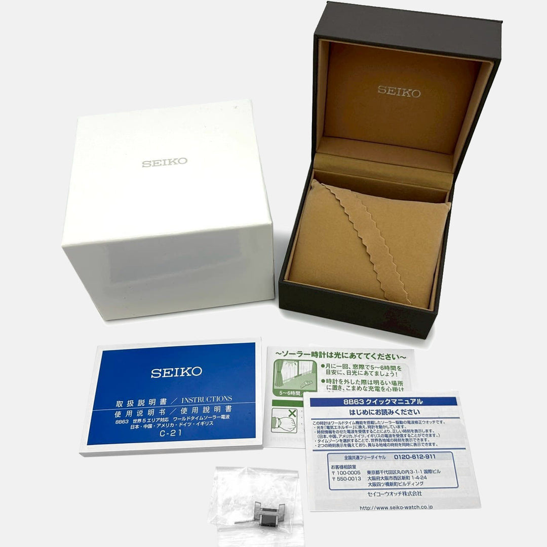 SEIKO セイコー 腕時計 ブライツ SAGA261/8B63ｰ0AN0 デイデイト ソーラー電波 チタン ブラック ネイビー ブランド
