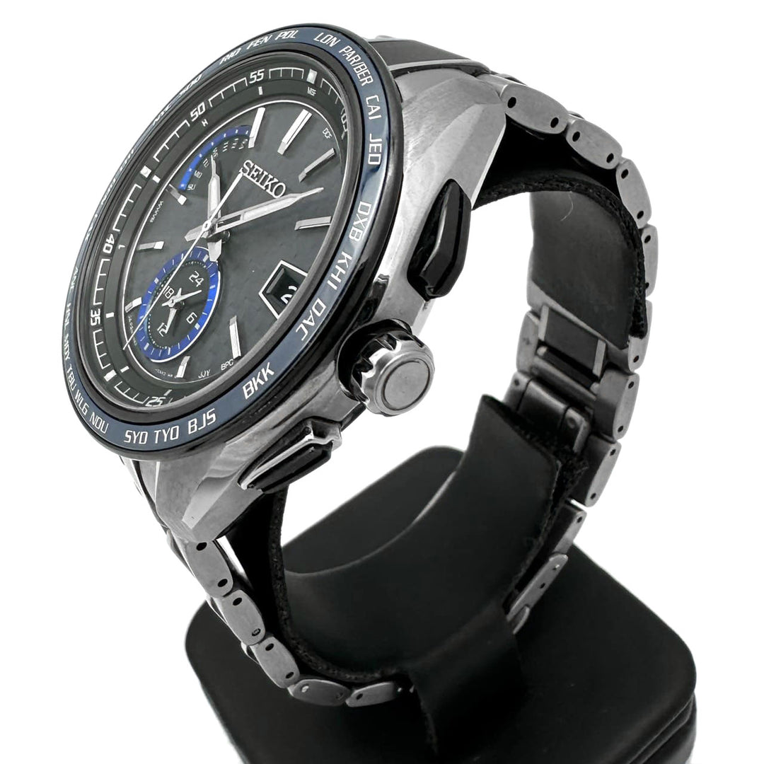 SEIKO セイコー 腕時計 ブライツ SAGA261/8B63ｰ0AN0 デイデイト ソーラー電波 チタン ブラック ネイビー ブランド