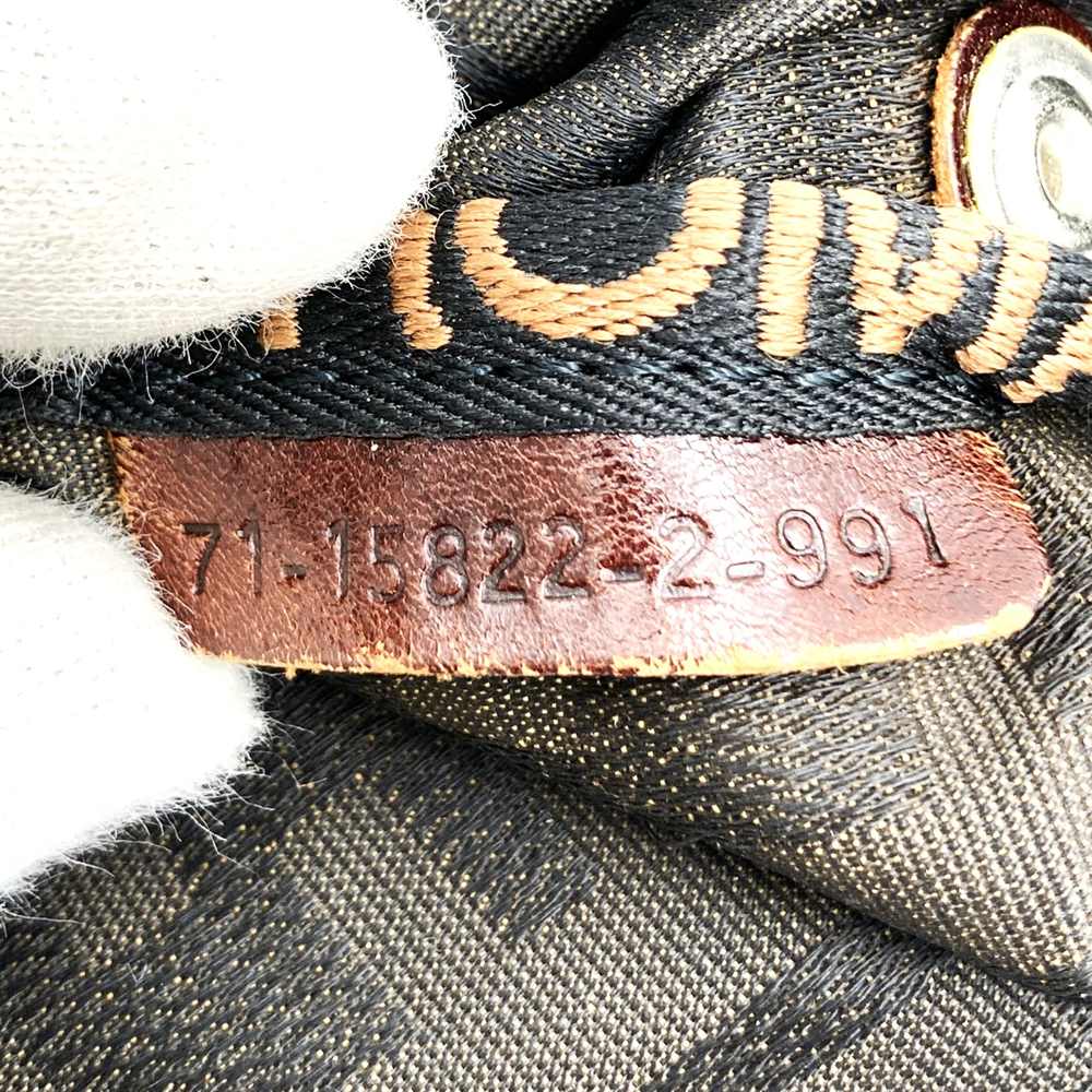 FENDI フェンディ ズッカ ハンドバッグ トートバッグ エコバッグ ナイロン レザー ブラウン ヴィンテージ