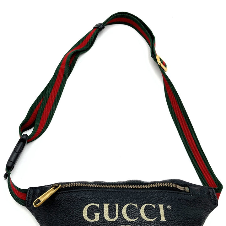 GUCCI グッチ 527792 ウエストバッグ ボディバッグ ウエストポーチ 小さい シェリーライン ブラック レザー