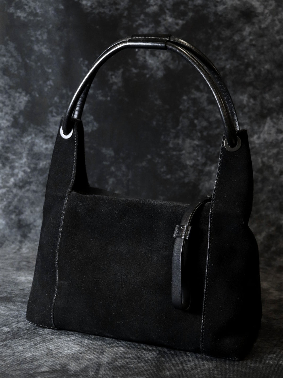 GUCCI グッチ 101333 ハンドバッグ ショルダーバッグ スエード ブラック