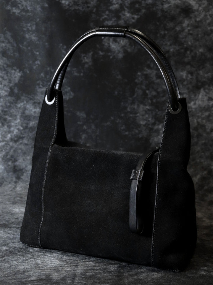GUCCI グッチ 101333 ハンドバッグ ショルダーバッグ スエード ブラック