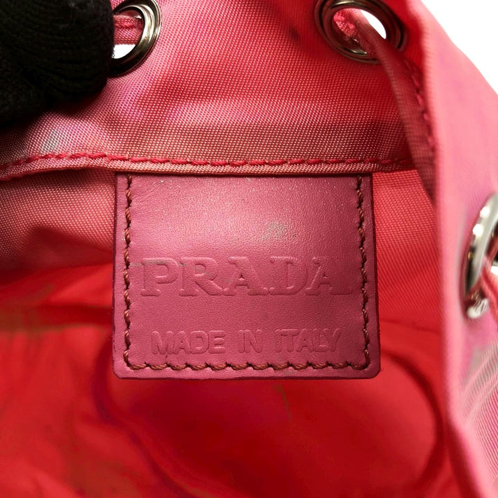 PRADA プラダ ポーチ 巾着 ハンドバッグ ナイロン ピンク ブランド