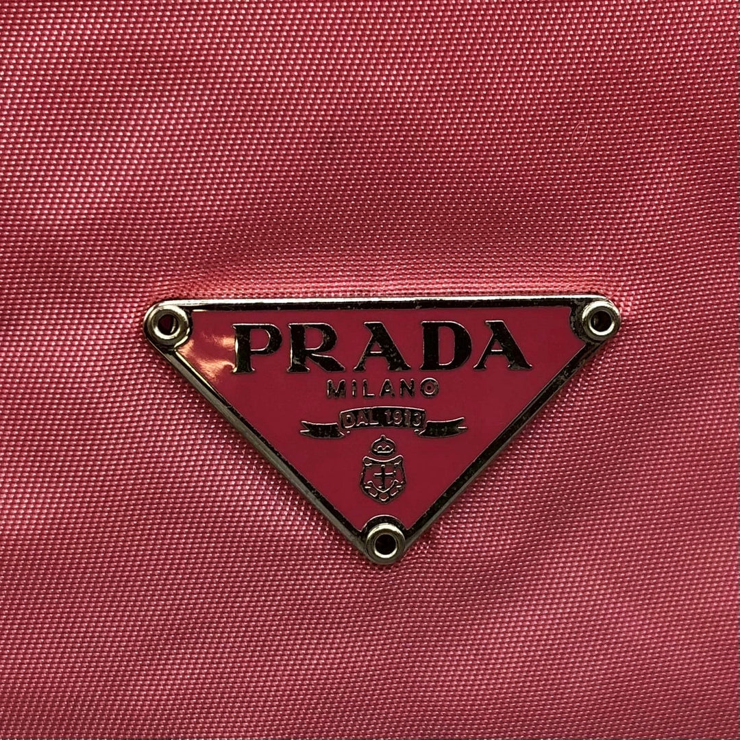 PRADA プラダ ポーチ 巾着 ハンドバッグ ナイロン ピンク ブランド
