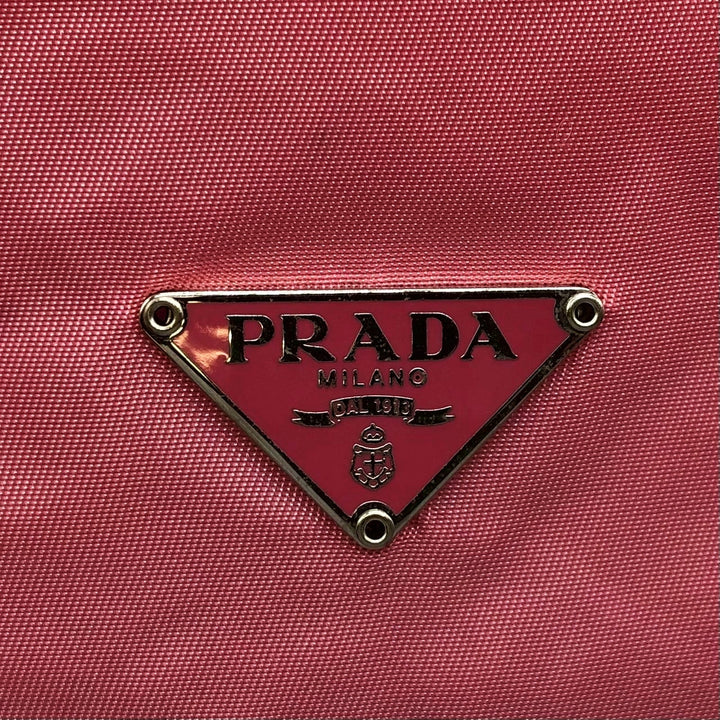 PRADA プラダ ポーチ 巾着 ハンドバッグ ナイロン ピンク ブランド